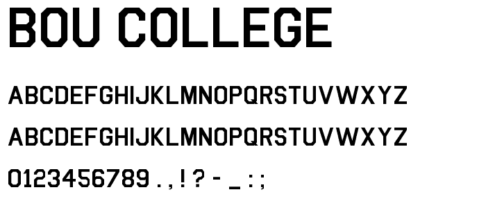 Bou College font